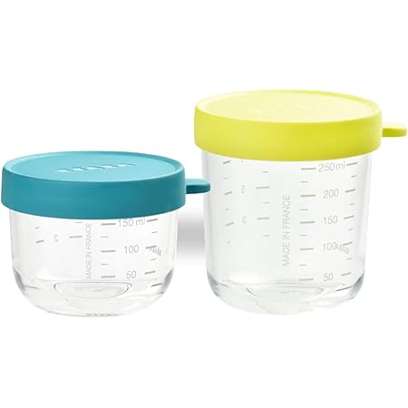 Beaba Lot 2 Pots De Conservation En Verre 150 Ml 250 Ml Coloris Au Choix Amazon Fr Bebes Puericulture
