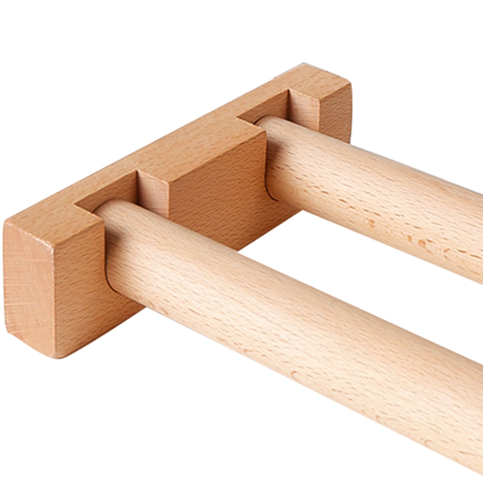 GLDYTVF Solid Wood Curtain Rod with Flange - Single 120cm Roman Shade Rod Silent Beech Side Bracket - Perfect for Home Décor and Window Treatments Double Rod Option Available