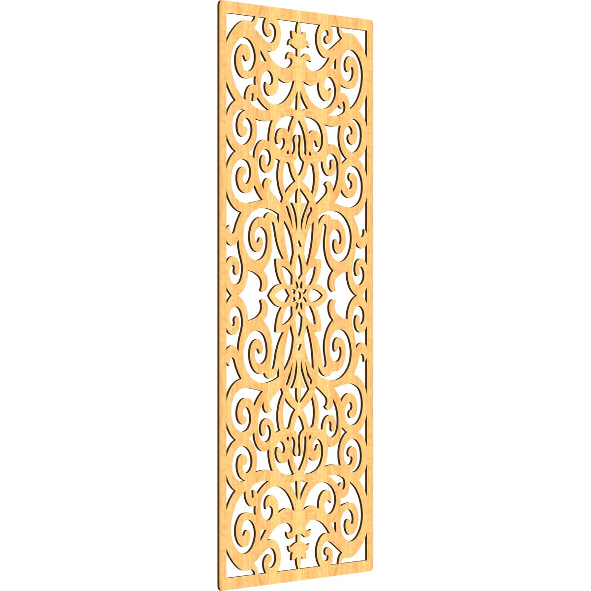 Buel Decorative Pierced Fretwork Wood Wall Panels, 31 3/8"W x 79 3/8"H x 3/8"T, Cherry