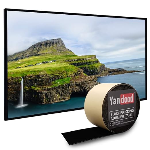 Cinta de fieltro negro 3in x 30ft para borde de pantalla miniatura 6