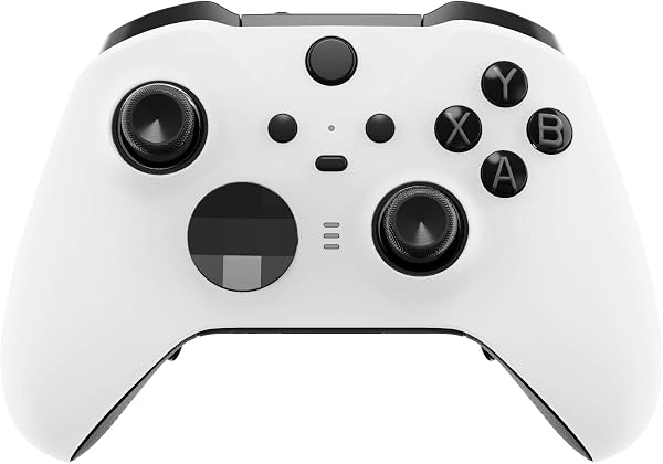 eXtremeRate Coque Avant de Remplacement pour Xbox One Elite Series 2 Manette, Coque Avant Customisé avec Anneaux pour Xbox One Elite Series 2 Manette, Modèle 1797, Blanc - 1