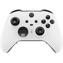 eXtremeRate DIY Replacement Front Shell for Xbox Elite Wireless Controller 2 Core, White Replacement Faceplate Cover Case for Xbox Elite Series 2 Controller with Accent Rings [Controller NOT Included]