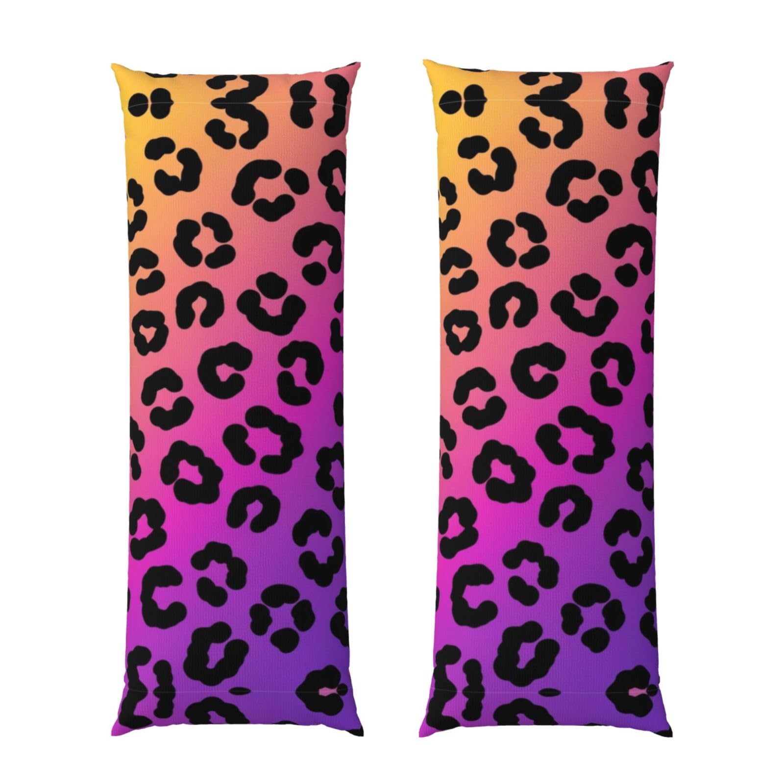 Long Body Pillow Cover 20x60 Cheetah Skin Rainbow Leopard Print, Soft Flannel Pillowcase with Zipper, Cozy Cushion Protector for Couch Sofa Bed Sleeping Decoration