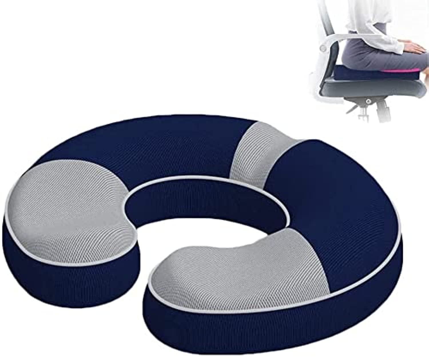 AYF Memory Foam Seat Cushion, Donut Pillow Tailbone Hemorrhoid Cushion, Office Chair Coccyx Cushion Pain Relief for Hemorrhoids, Bed Sores, Post Natal Orthopedic Surgery