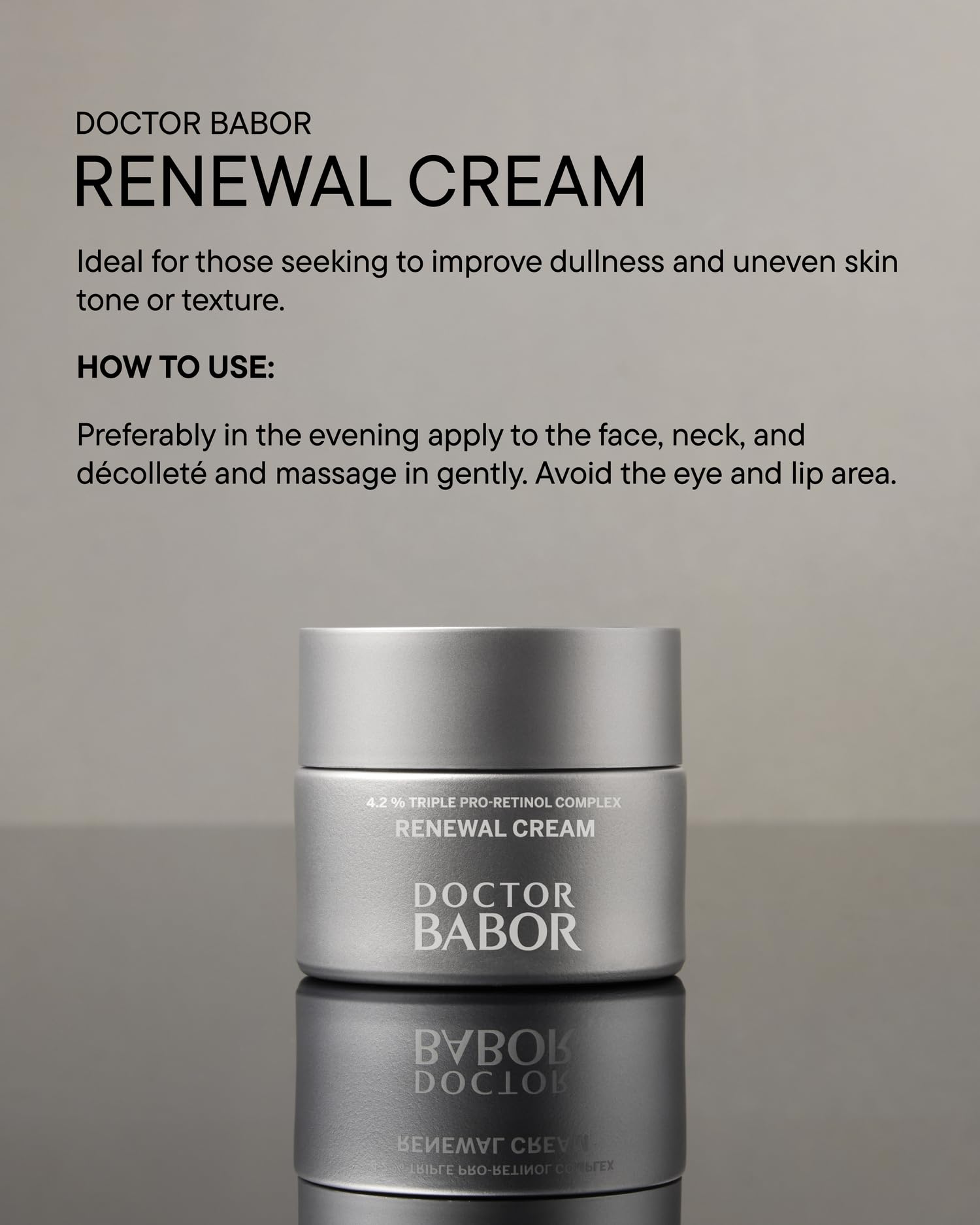 BABOR Renewal Cream with Retinol & Hydrating Complex – Anti-Aging Face Moisturizer for Firmer, Smoother Skin & Luminous Tone, Vegan Clean Formula Made in Germany, Hydrating Day & Night Cream