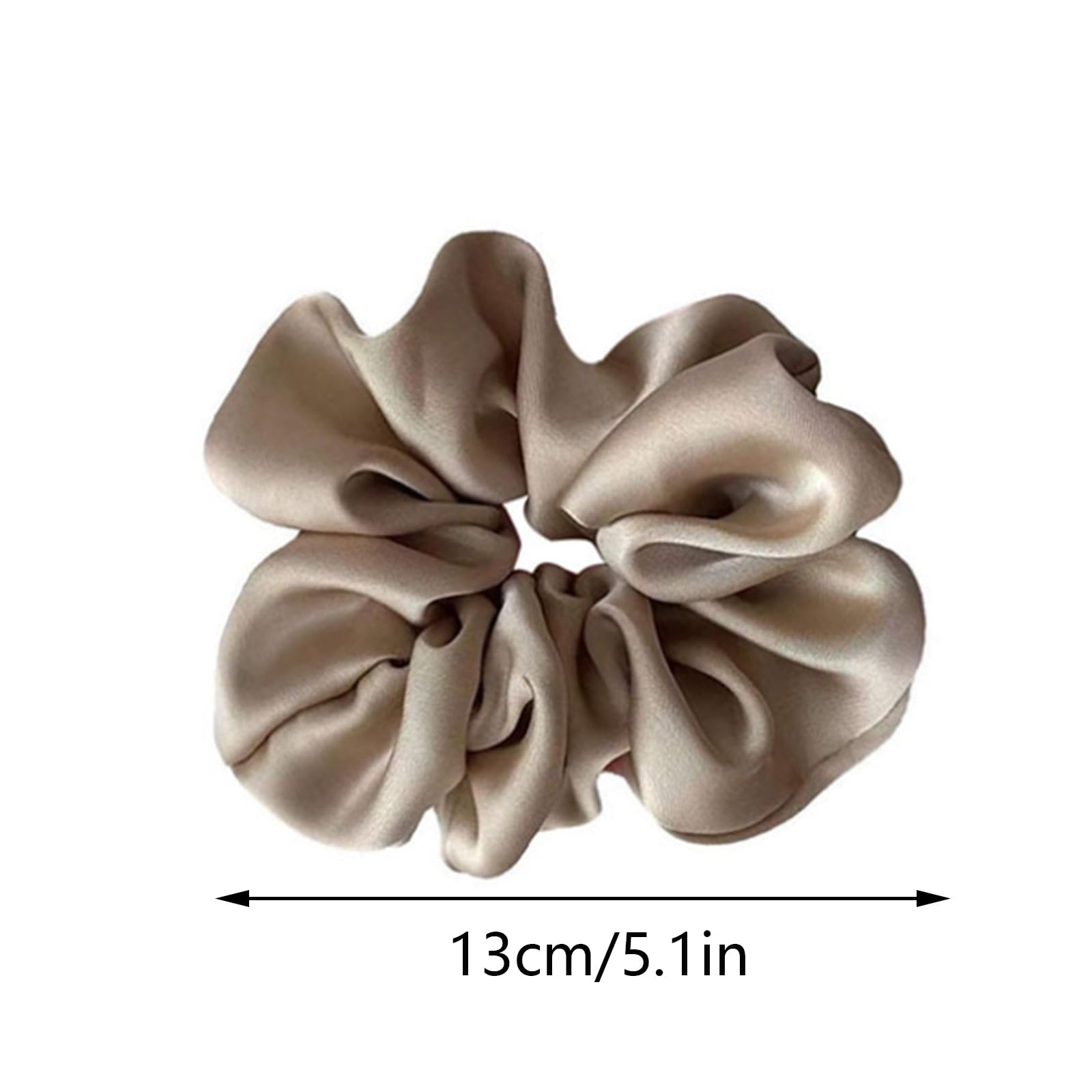 OWITER 5 pcs Large Satin Scrunchies for Women,oversized scrunchies for women,large scrunchies for giant scrunchie (1 white 4 grey blue) - Image 2