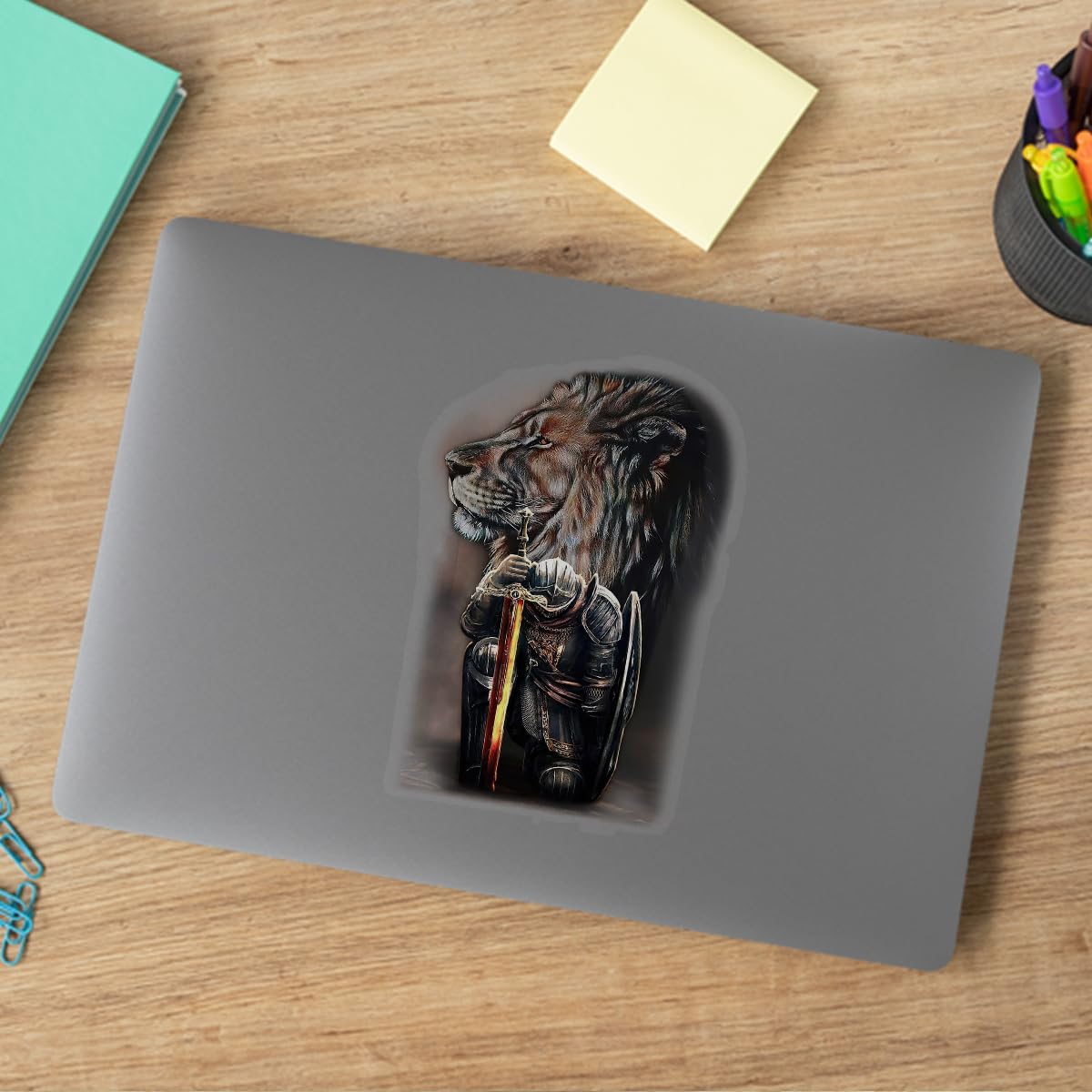 Premium Jesus Car Decal – Lion of Judah with Fighter Warrior Design – Durable & Waterproof Christian Vinyl Sticker for Car, Truck, Window, Laptop, Bumper – 5.88 x 4.68 Inches - Image 5