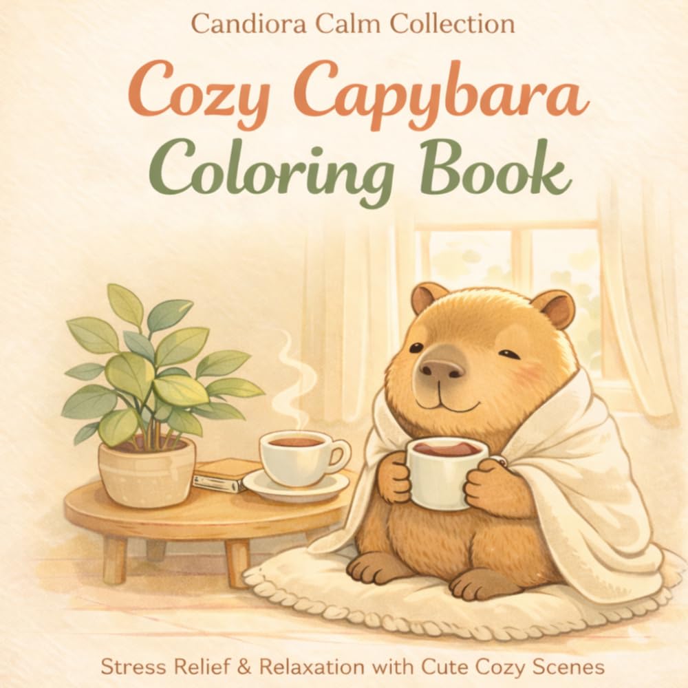 Cozy Capybara Coloring Book
