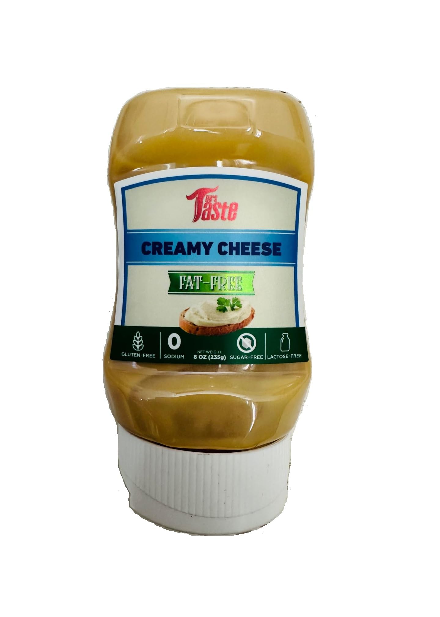 Mrs Taste Creamy Sauce, Fat Free Low Calorie Condiment, Zero Sugar, Gluten Free (8 oz) (Creamy Cheese)