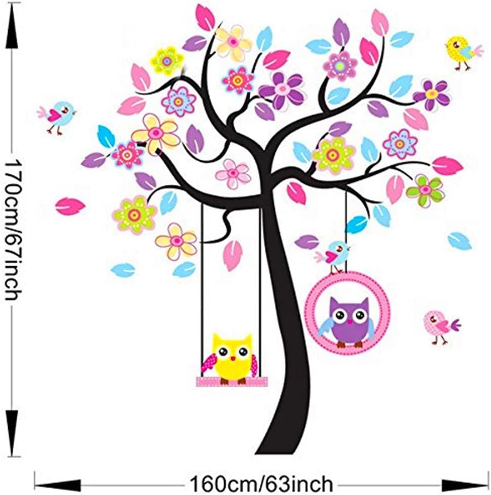 Vinilo decorativo búho para pared, removible, 67x63 cm miniatura 5