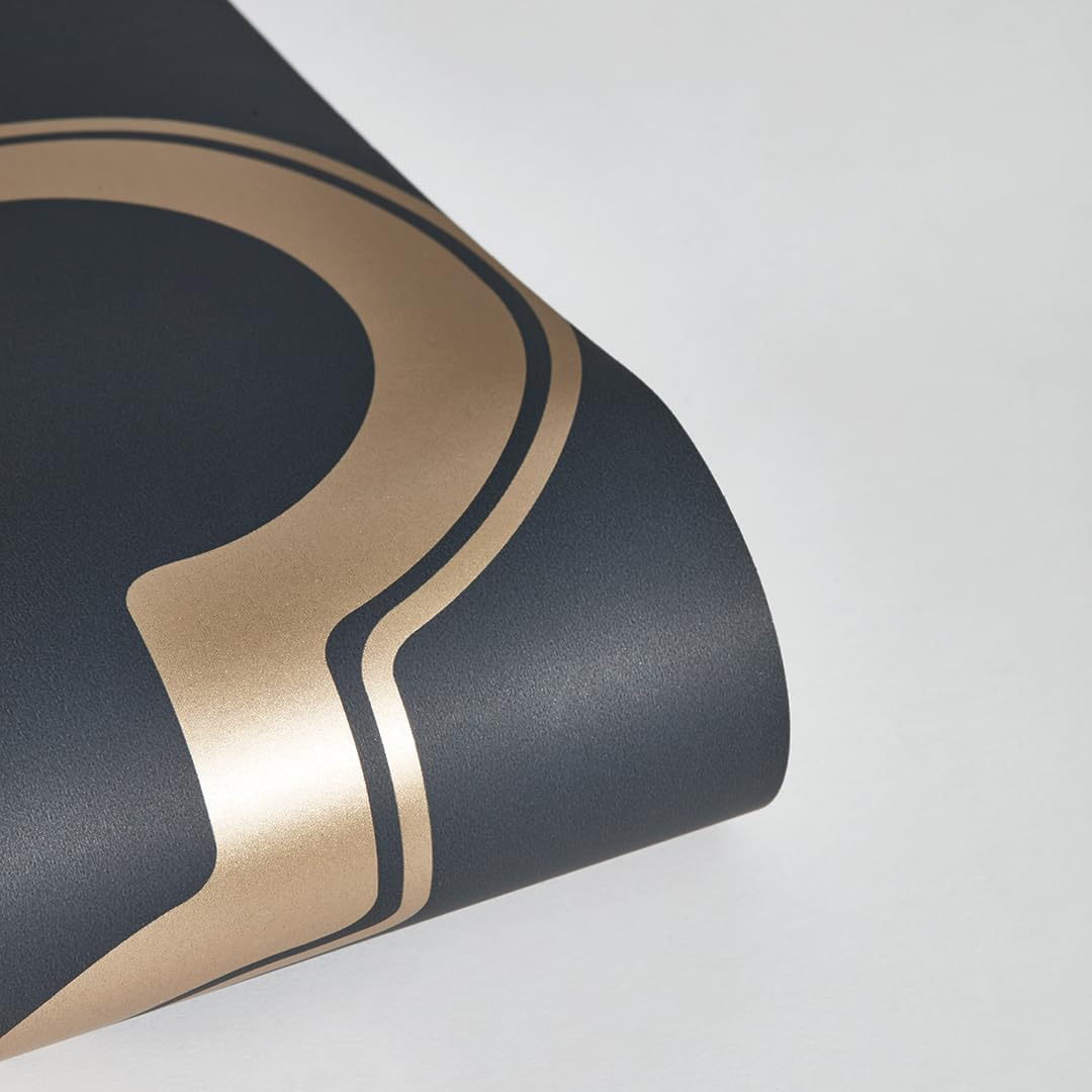 Tempaper Midnight & Metallic Gold Marrakesh Removable Peel and Stick Wallpaper, 20.5 in X 16.5 ft, Made in the USA