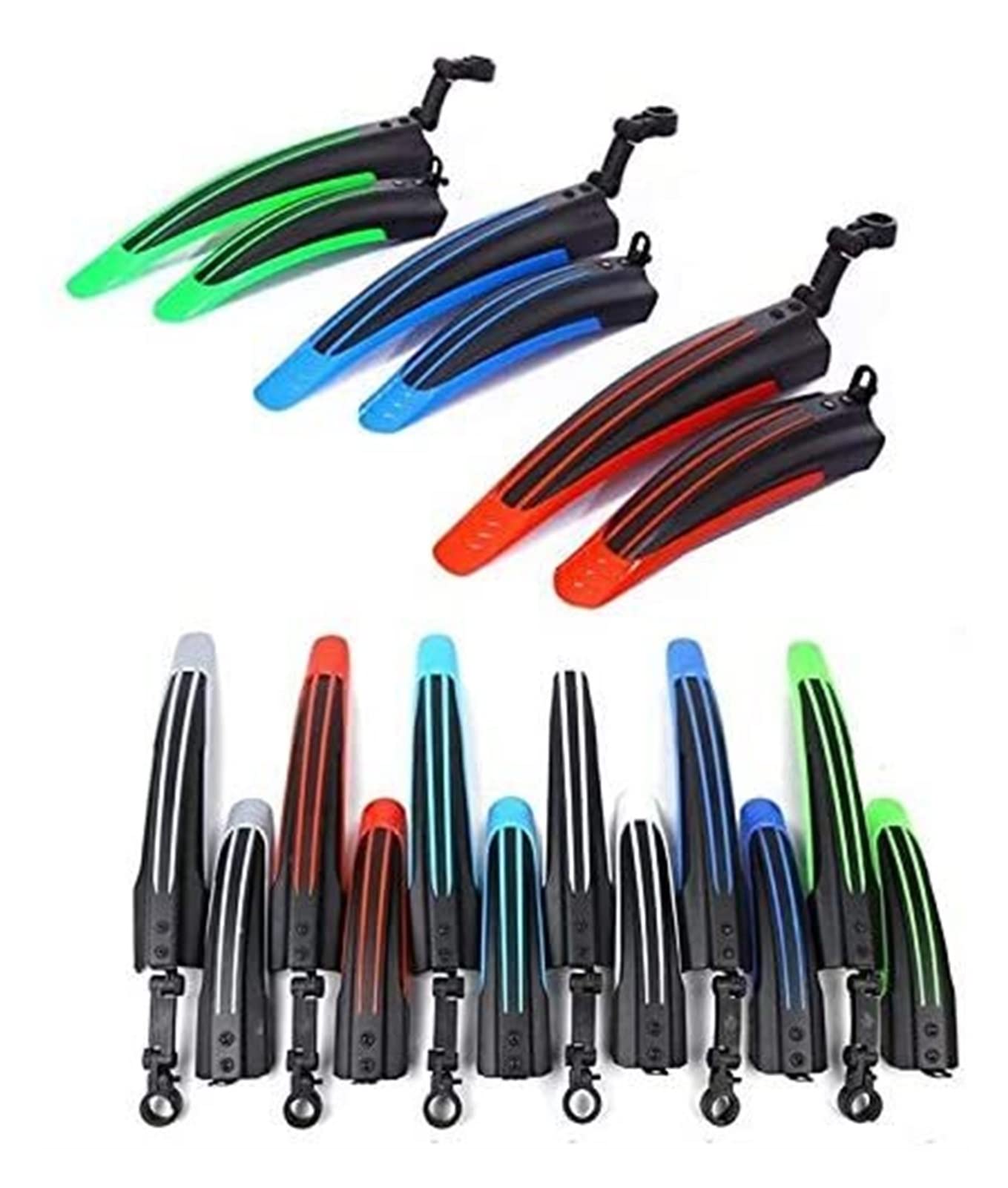 Guardabarros para bicicleta, guardabarros para bicicleta de montaña, juego de guardabarros para bicicleta, juego de guardabarros con clip, guardabarros para bicicleta, guardabarros para bicicleta, 2