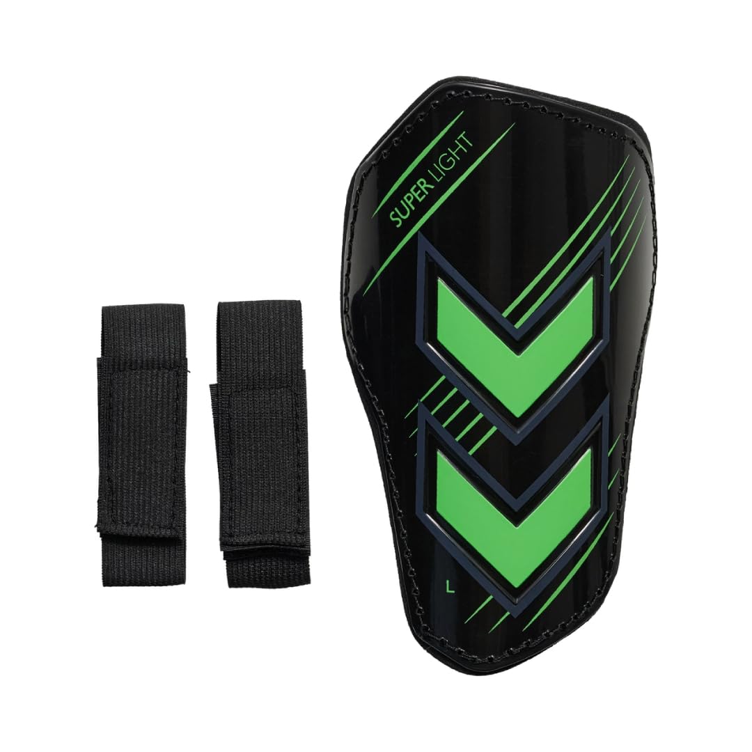 Hummel, hmlSHIN Guards Super Light, Black/Green Gecko, XS