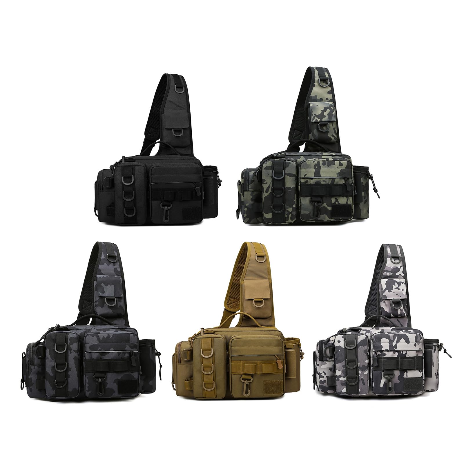 Borsa da campeggio di grande capacità impermeabile multifunzionale esche marsupio borsa a tracolla all'aperto borsa da pesca borsa per esche borsa da pesca borsa per attrezzi da pesca borsa