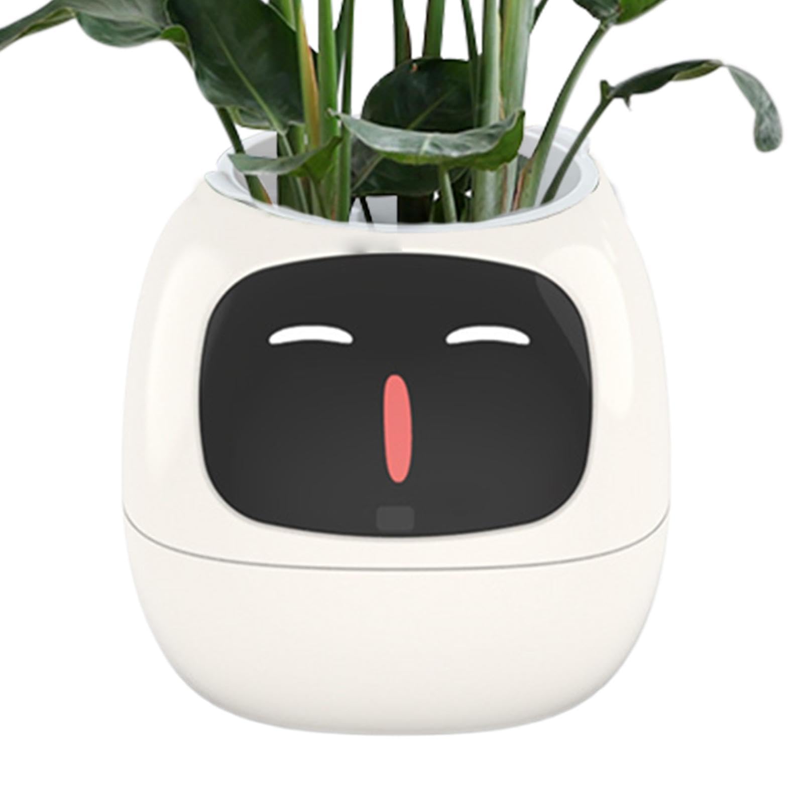 Maceta Inteligente: Adorable compañero de Plantas, Maceta Inteligente | Adorable compañero de Plantas con interacción de Gestos, Robot Inteligente para Plantas, macetero Inteligente para Mascotas