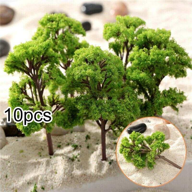 10PCS Model Trees, Mini Scenery Diorama Model Tree, Simulation Miniature Tree Railroad Plastic Scale Scene - Image 2
