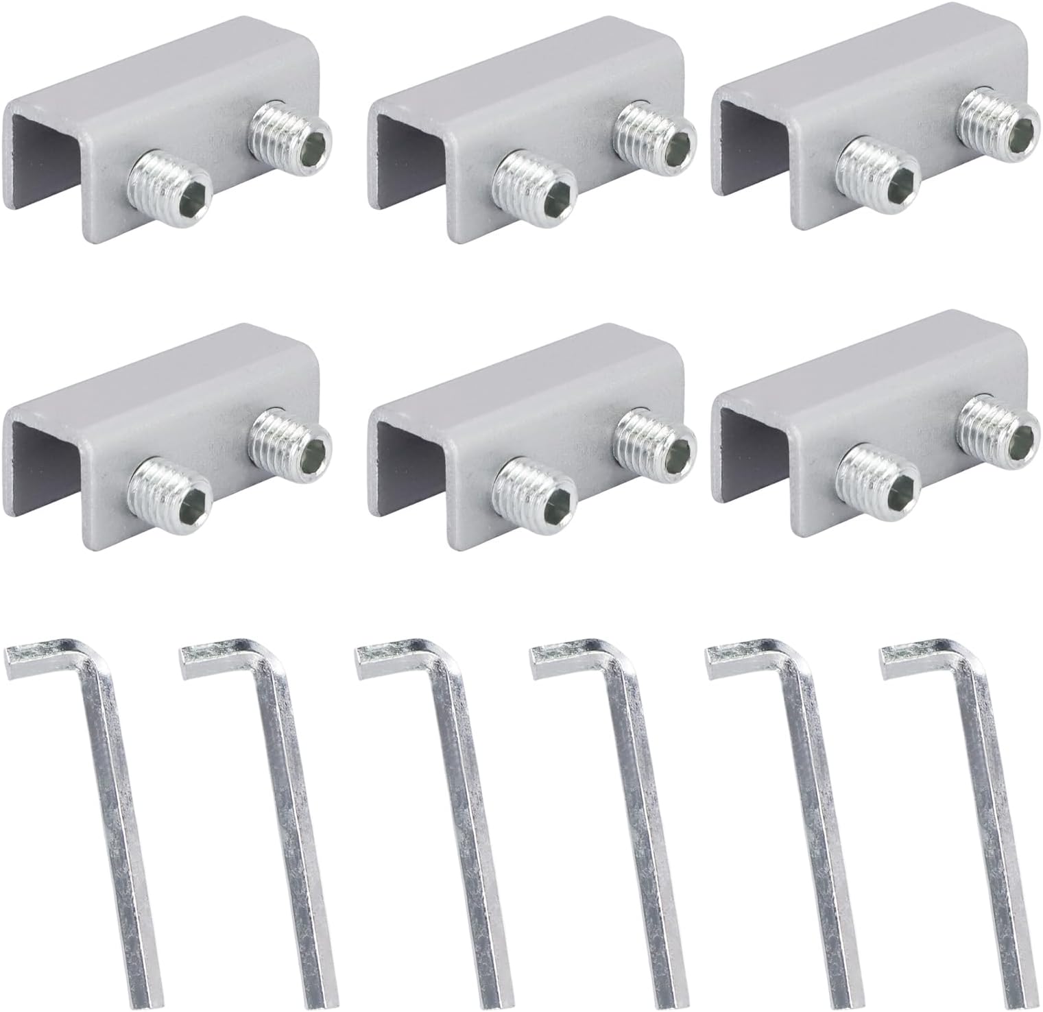 6Pcs Sliding Window Locks, Adjustable Door Sash Security Stopper, Children Safety Protective Locks Suitable with Hey Key and Anti-wear Shim for Sliding Door and Window