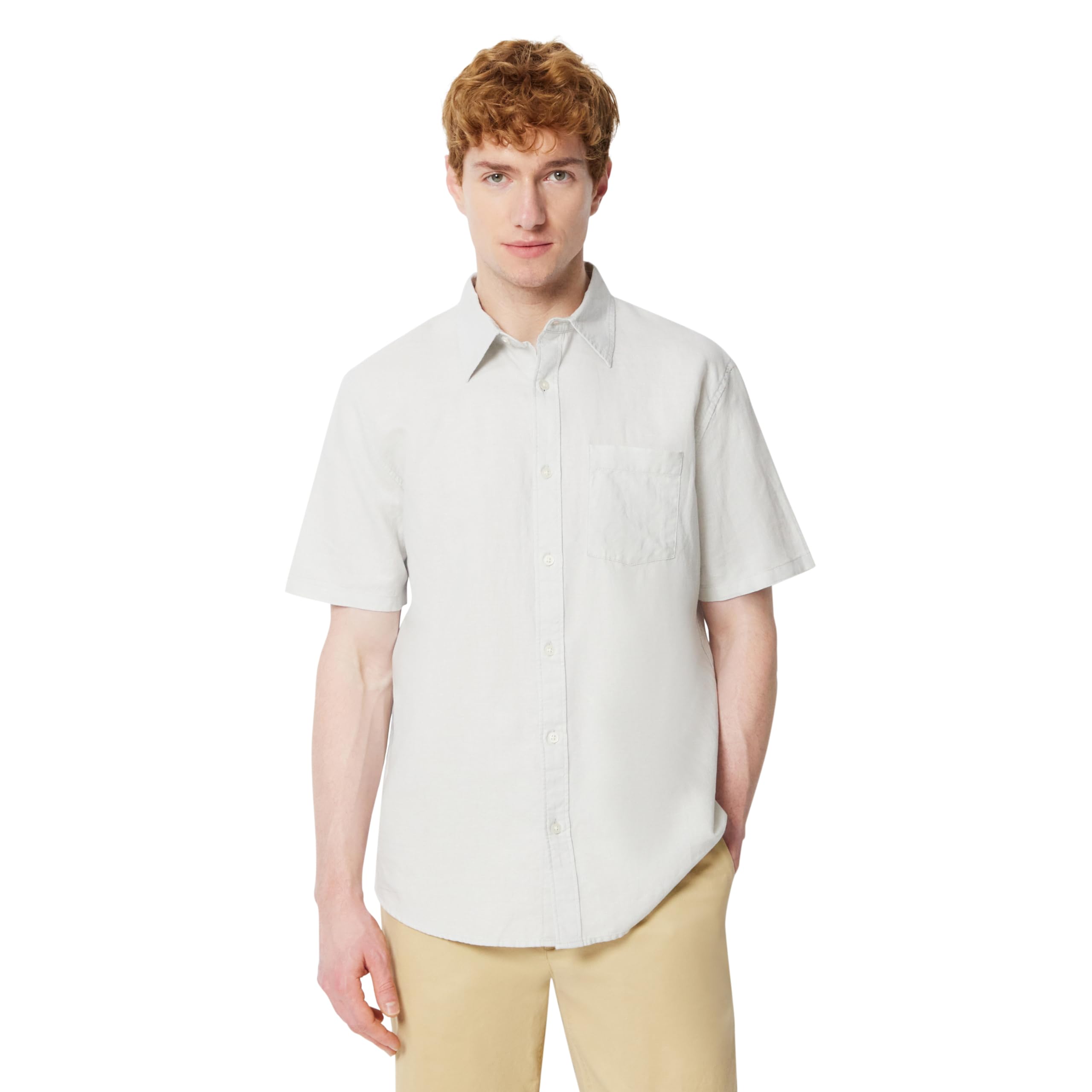 Men's Regular Fit Short Sleeve Linen Shirt