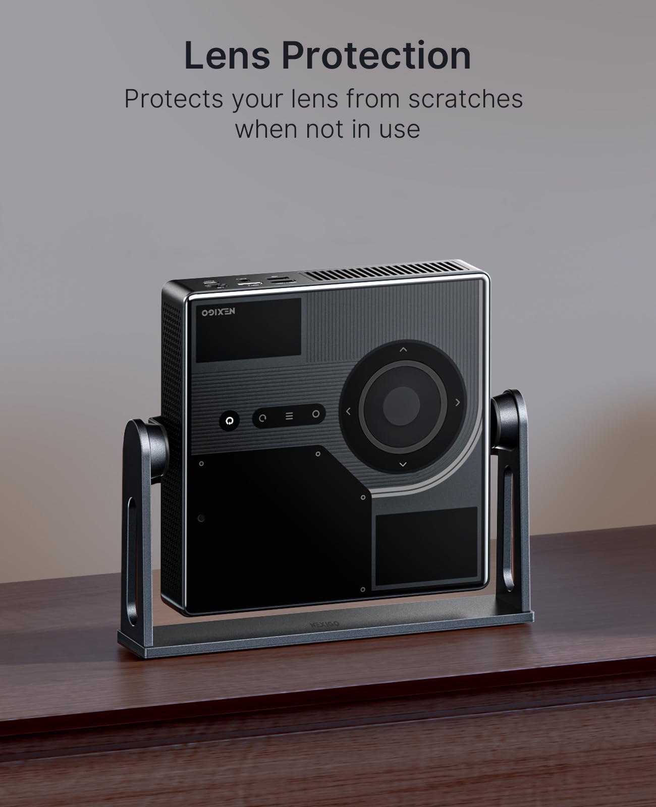 NexiGo Soporte de Escritorio Gimbal para proyector Nova Mini, inclinación Ajustable 360 Grados, diseño Compacto y Elegante, fácil instalación, Ideal para Techo, Dormitorio y jardín