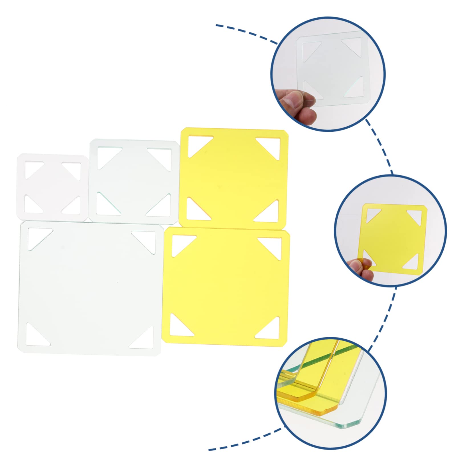 ARTIBETTER 5Pcs Quilting Templates for DIY Crafting Versatile Patchwork Tools for Sewing Embroidery Craft Projects Smooth Edges for Safe Use