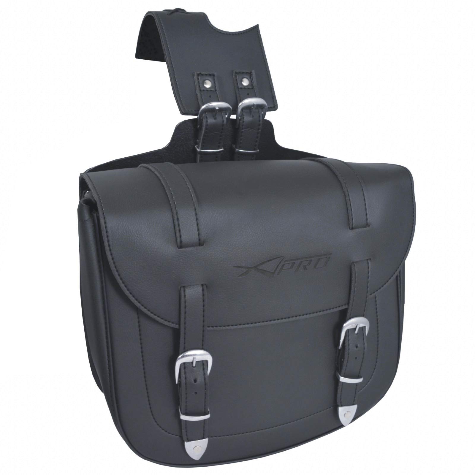 A-Pro Borsa singola laterale Moto Custom Universali Mono Chopper Nero