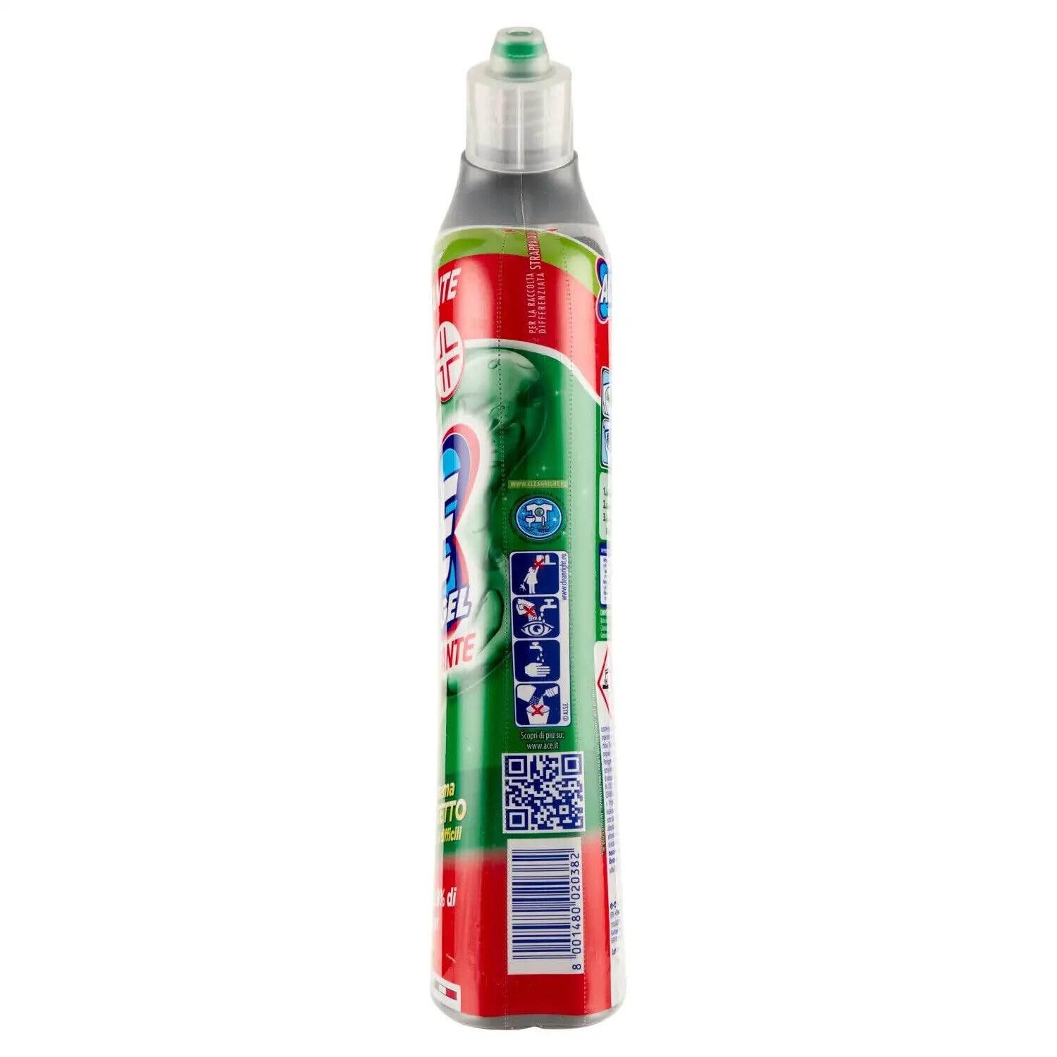 12x ACE Wc Gel Disincrostante,detergente per WC con sistema multigetto,700ml +1x Gingerino Recoaro Aperitivo Italiano 10cl IN OMAGGIO