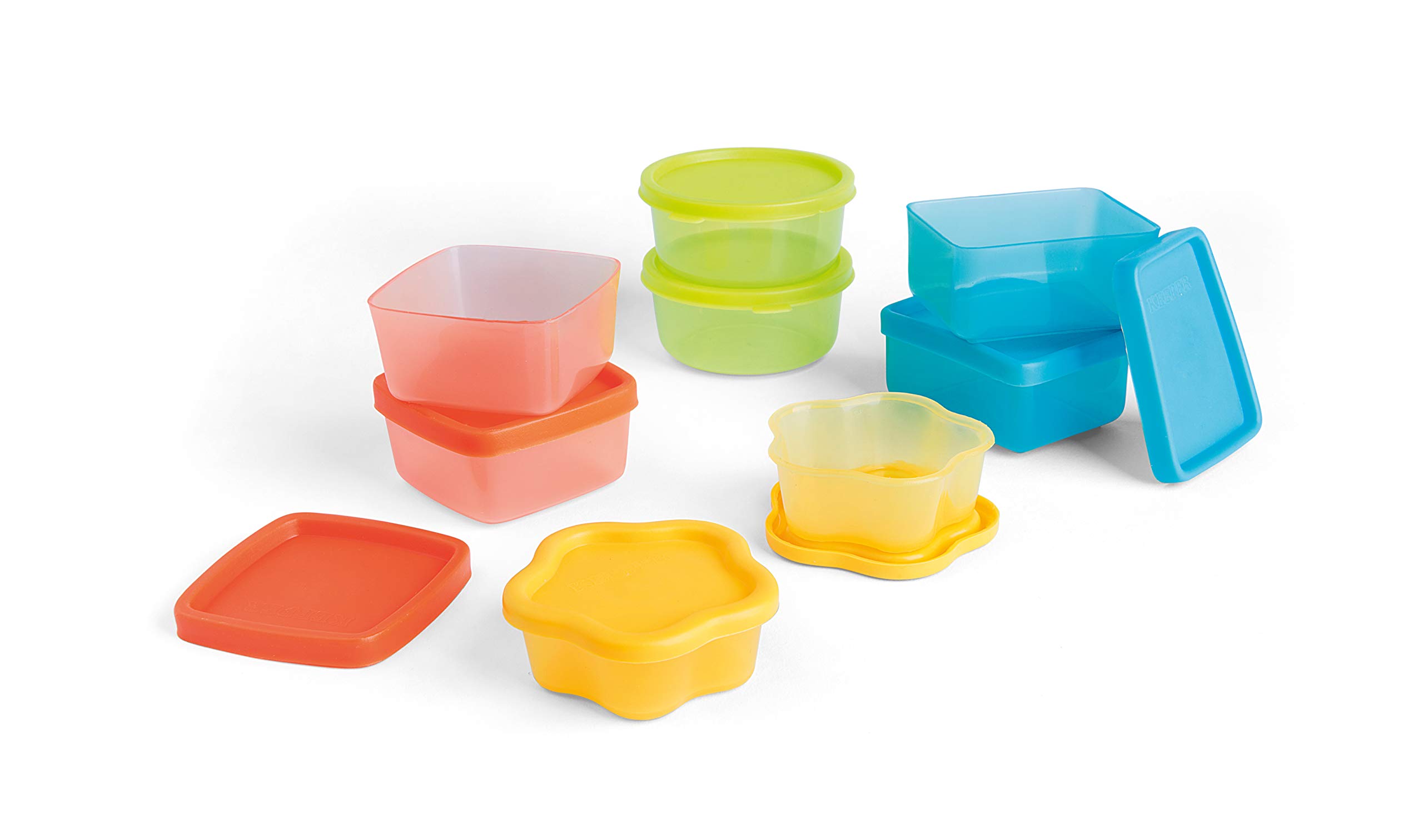 Excelsa Color Passion Set of 8 Mini Containers, Polypropylene, Multicoloured, Capacity: 130 and 150 ml