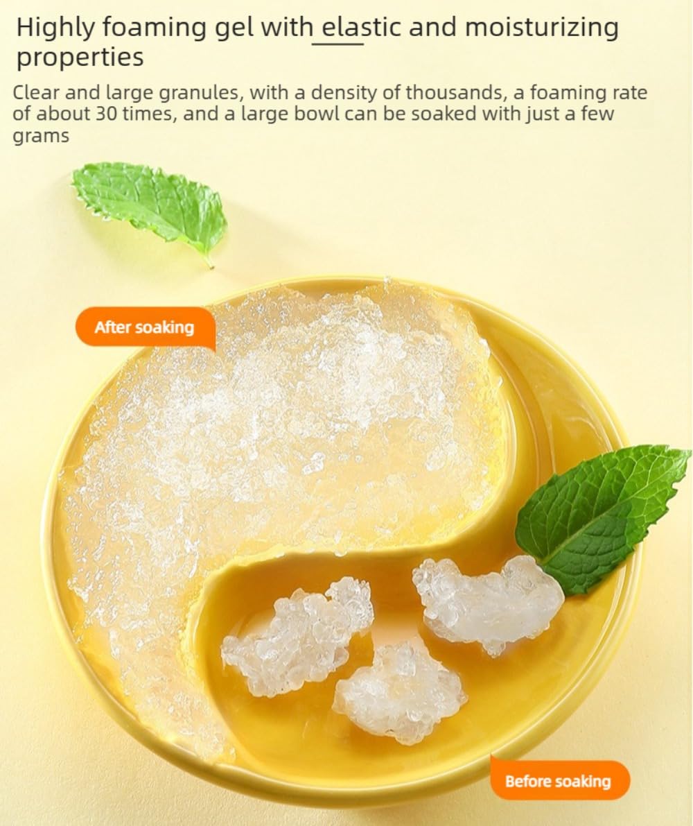 Peach Gum, Snow Swallow & Saponin Rice Kernel Combo, No Impurities, Natural Edible Nourishing Ingredients, Ready for Stewing Dessert & Drinks (500g, Peach Gum250g;Snow Swallow150g;Saponin Rice 100g)