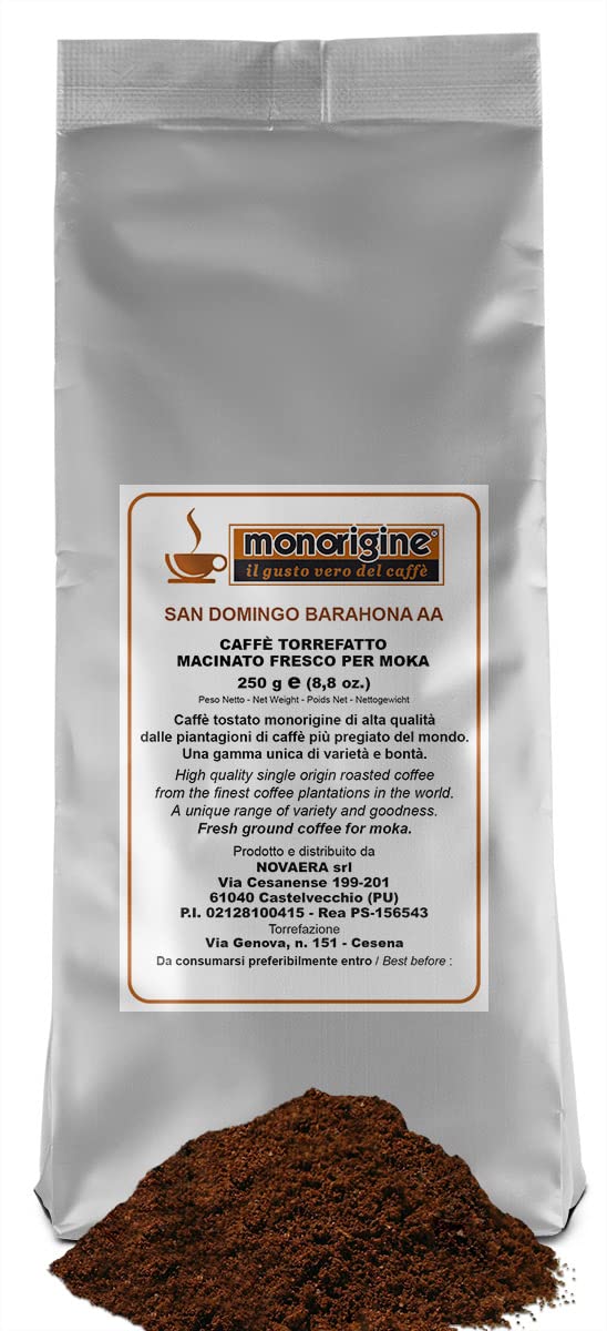Grinded Arabica Coffee Coffee for Moka Santo Domingo Barahona AA - 500 gr