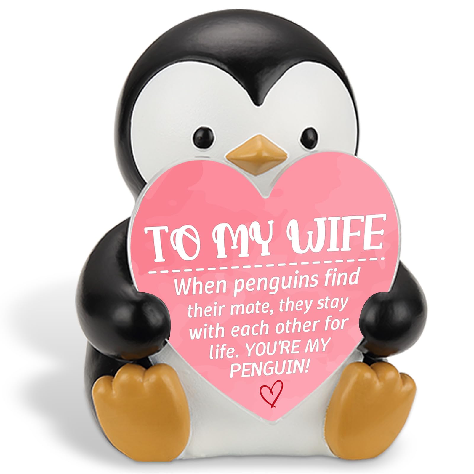 Figurine de pingouin acrylique To My Wife le cadeau de Saint-Valentin mignon pour femme