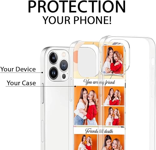 Miniatura 3 de CUBICER Funda personalizada para teléfono con texto personalizado, suave, impermeable, regalos de graduación para mujeres y amigos, funda