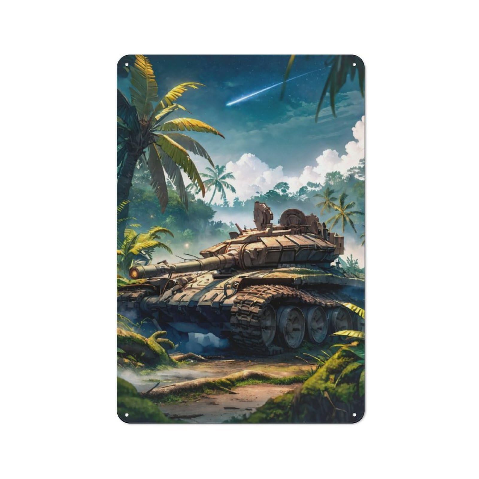 Junmoney Natures Triumph 30X20cm Retro Tin Wall Plaque With For Pub Or Café, A Winter Wall Decor Update For Café Interior Fans