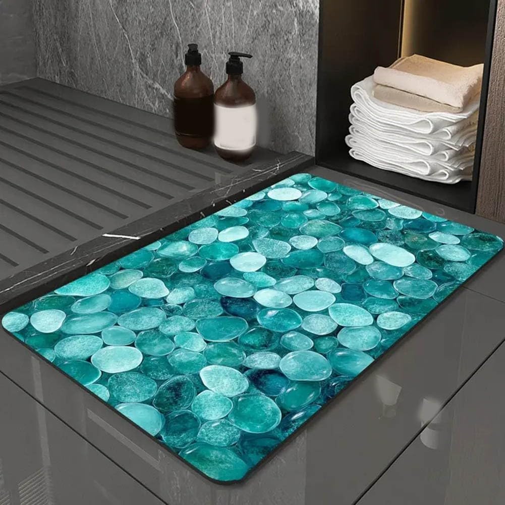 HpLive Tapis de Bain Diatomite 60x90cm Séchage Rapide(8 60 * 90cm)