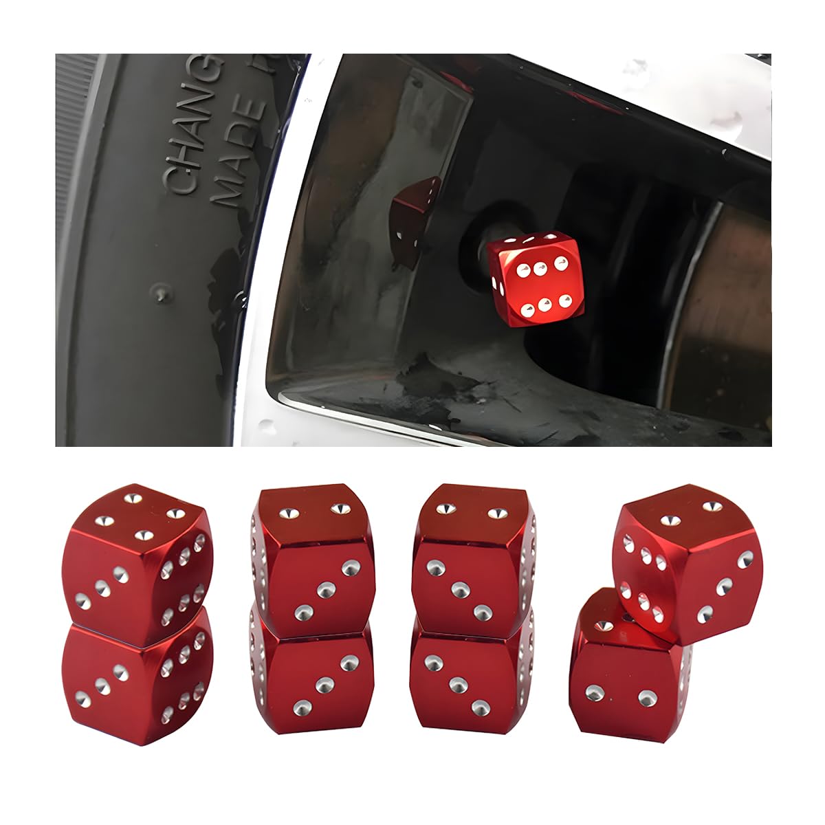 4 Pz/set Tappi Stelo Valvola Della Gomma In Plastica, Dadi In - Foto 4