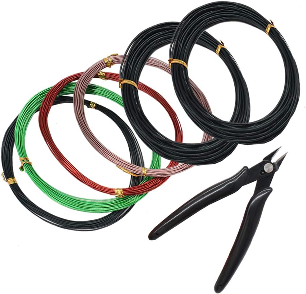 Bonsai Training Wire with Wire Cutter Aluminum Wire 1 1.5 2.0 mm for Shaping Styling Indoor Bonsai Trees