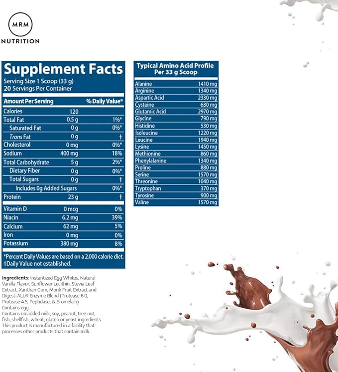 Egg White Protein Vanilla Flavored