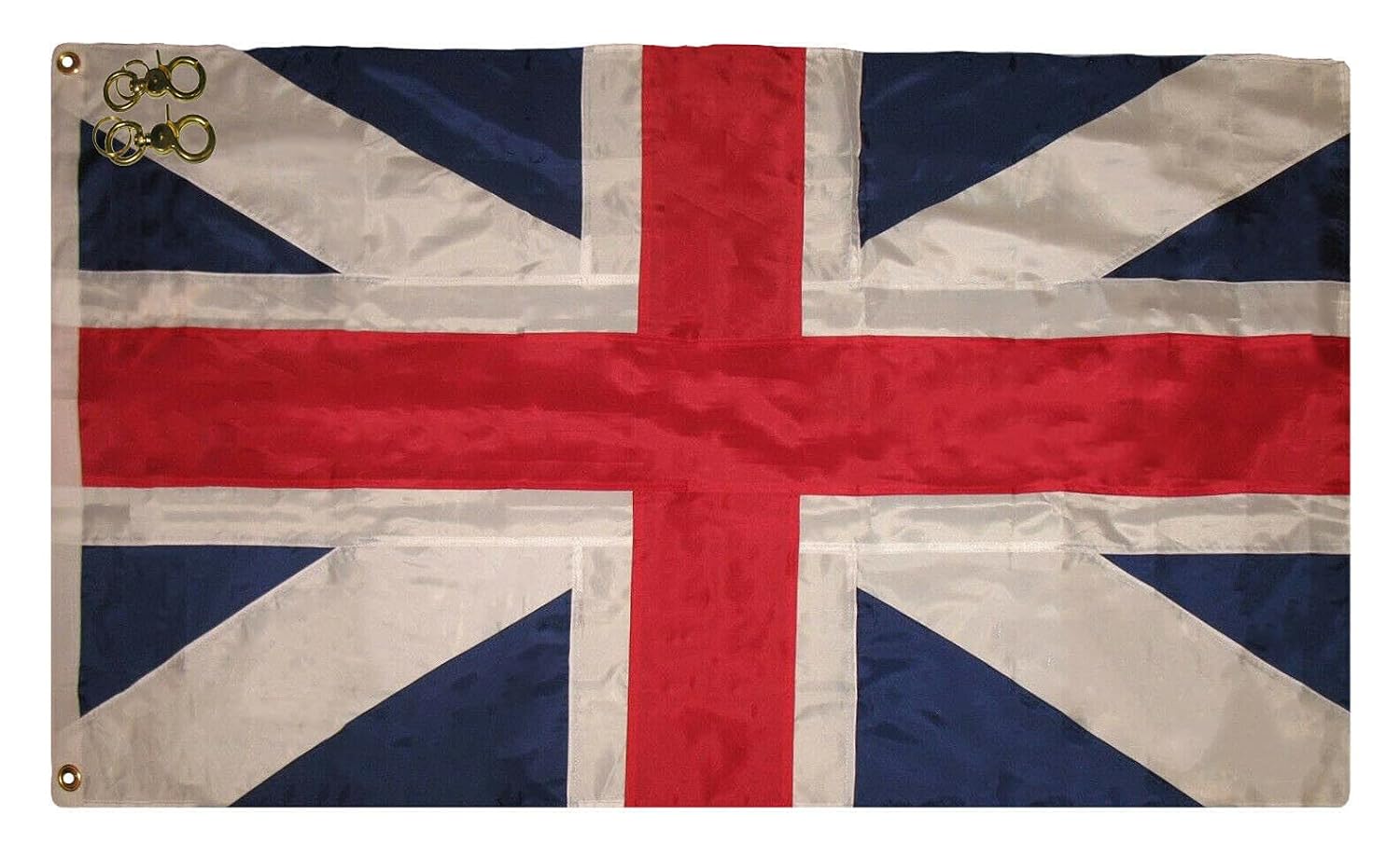 5X8 FT Embroidered Great Britain Kings Colors 300D Nylon Flag 5'X8' W/ CLIPS