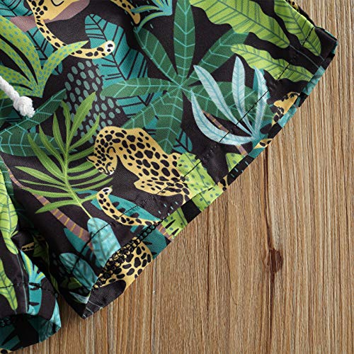 Toddler Baby Boys Swim Trunks Quick Dry Beach Shorts Leopard Dinosaur Swim Shorts Toddler Boy Swimsuit Bathing Trunks (Leopard, 1-2T) #TOP4