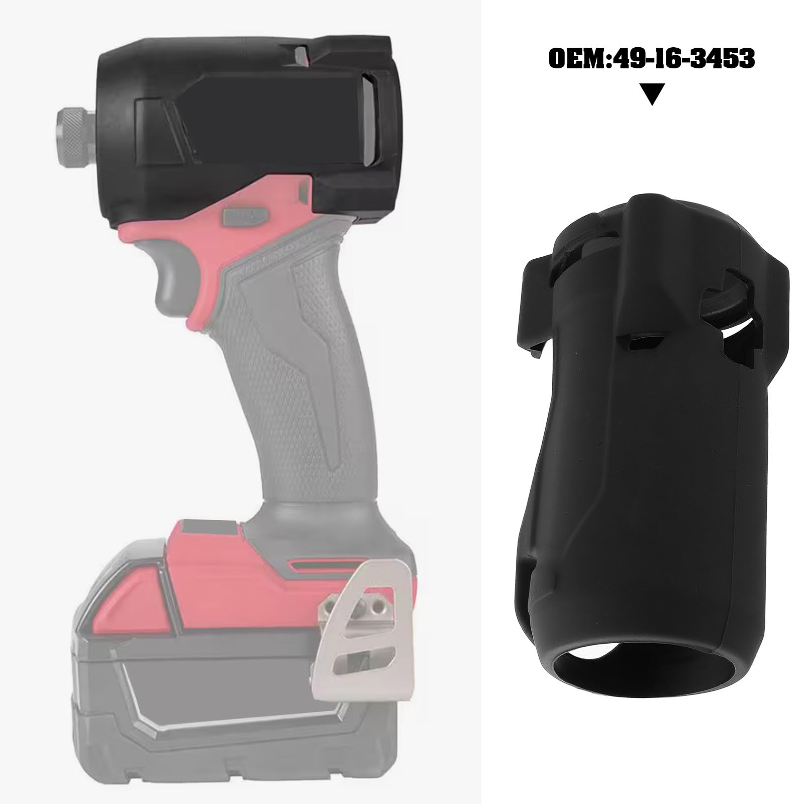 Briny River Impact Protective Boot Replacement Part 49-16-3453 Compatible with Milwaukee M12 Fuel 1/4inch Hex Impact Driver - Image 2