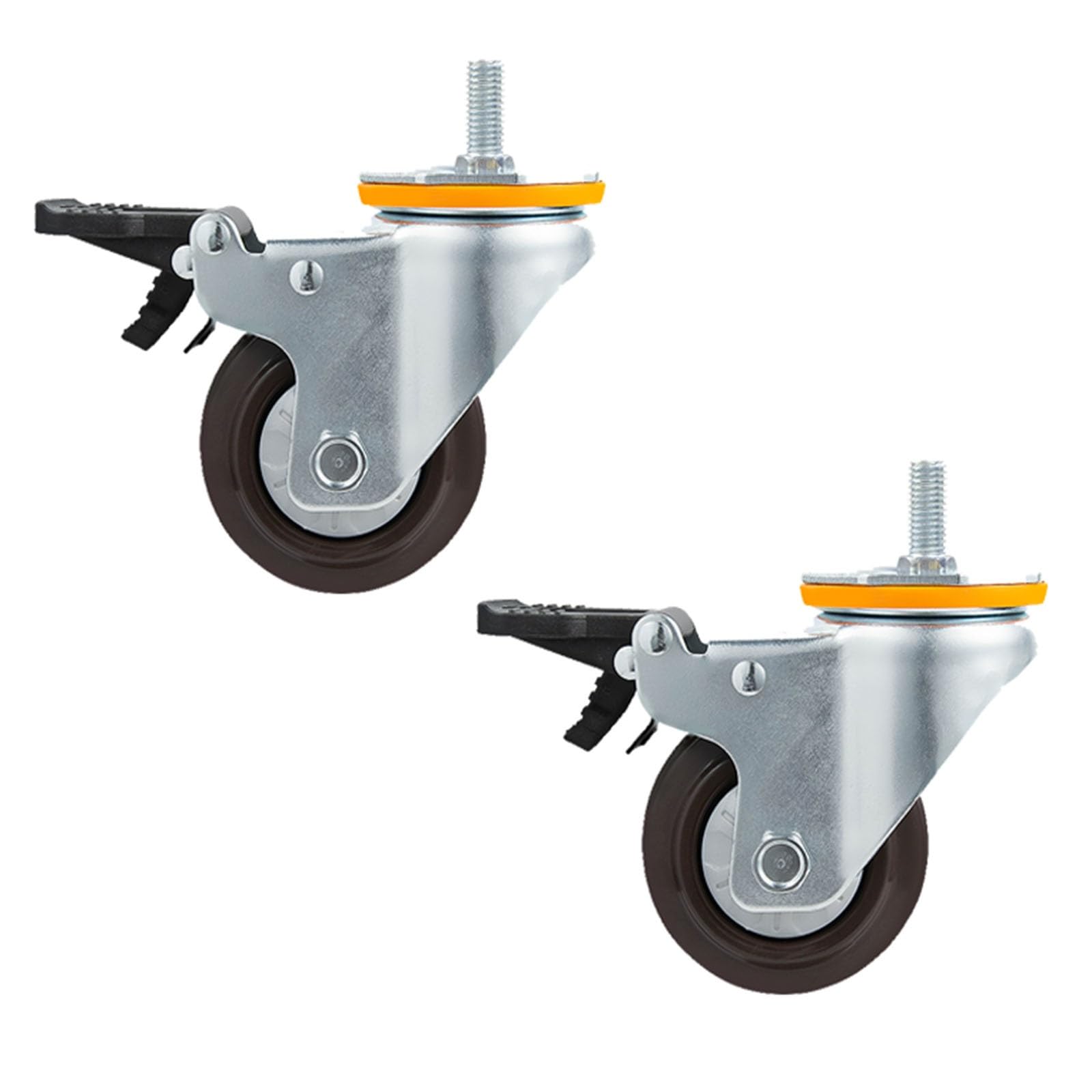Roulettes de 4 pouces pour établi mobile et chariot d'atelier avec frein M14 M16
