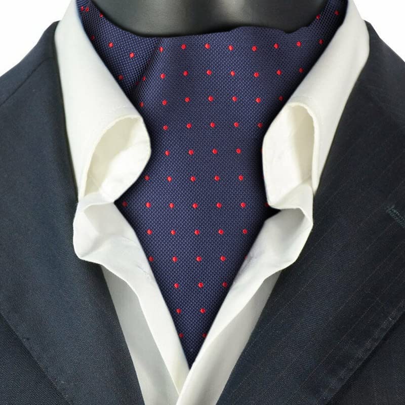 Image of The Tie Hub Paisley Microfiber Cravat Ascot Tie for Men Elegant Formal Neckwear