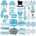 Snowflake Photo Booth Props Frozen Party Decorations Winter Wonderland Party Favor for Holiday Party, Christmas Party Supplies