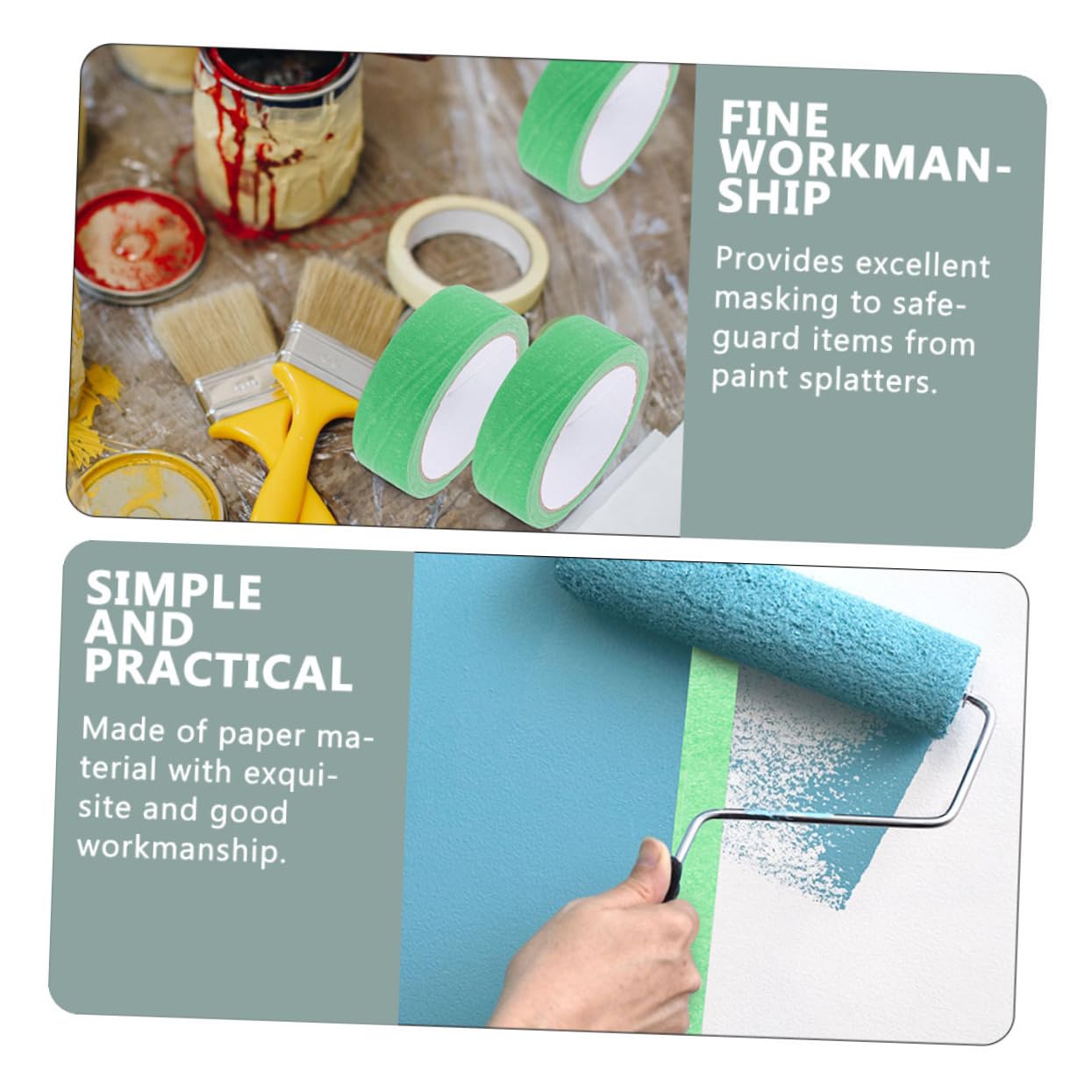 TEHAUX 12rollen Masking Tape Farbige Kreppbänder Abdeckband Für Malerarbeiten Bastelprojekte Klebeband Ohne Rückstände Vielseitig Einsetzbar Für Wände Und Fahrzeuge