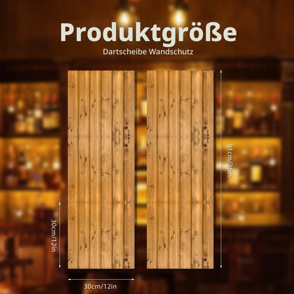 Dart Wandschutz, Holz Wandschutz Dartscheibe, Selbstklebend Gespleißt Filz Dartscheibe Wandschutz Surround Board