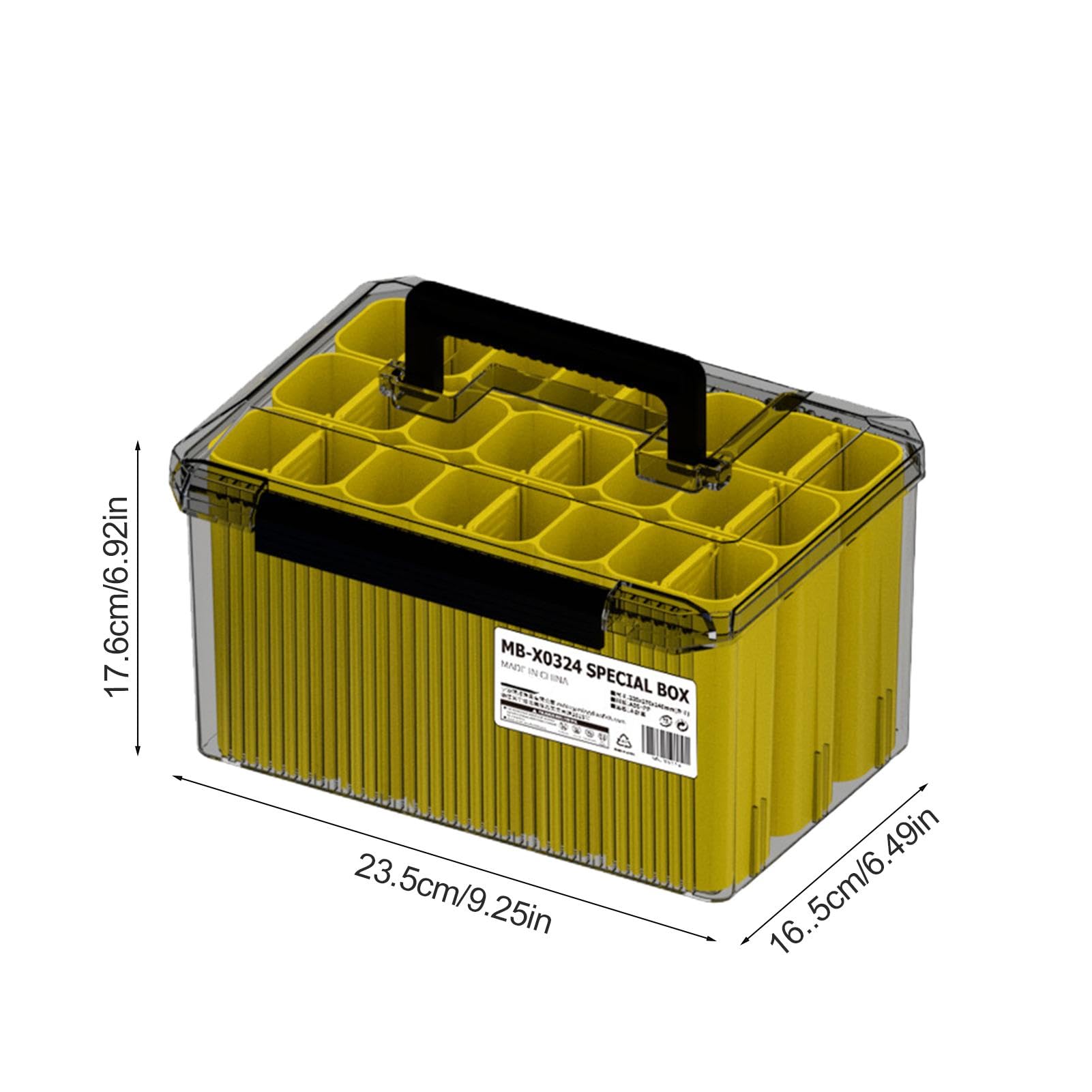 Caja de equipo de impermeable, caja de aparejos de impermeable, asiento y correas acolchados, caja de aparejos de señuelo de , bandejas de almacenamiento de aparejos de , cajas | impermeable para aparejos de pesca Para Cebos, Anzuelos, Crankbaits, Cuchara