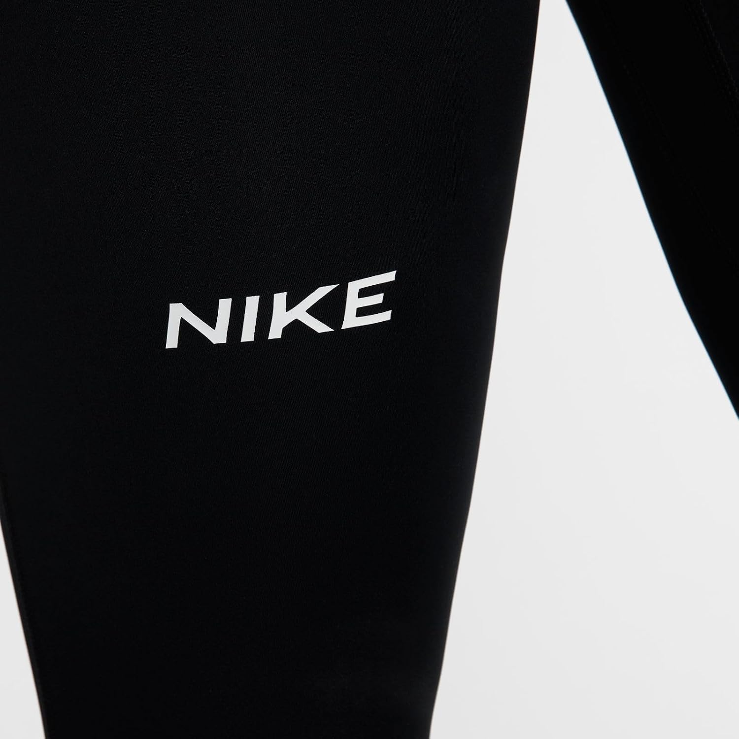 Nike Pro Women's Mid-Rise 7/8 Graphic Leggings (FV7397-010, Black/Iron Grey/White/White) Size Large
