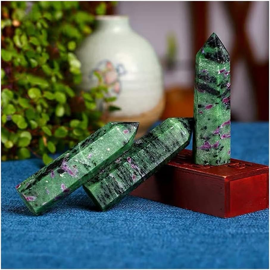 クリスタル 1個 天然エピドート タワー クリスタル ストーン ポイント ミネラル 鉱石 オベリスク ホームデコレーション クリスタ