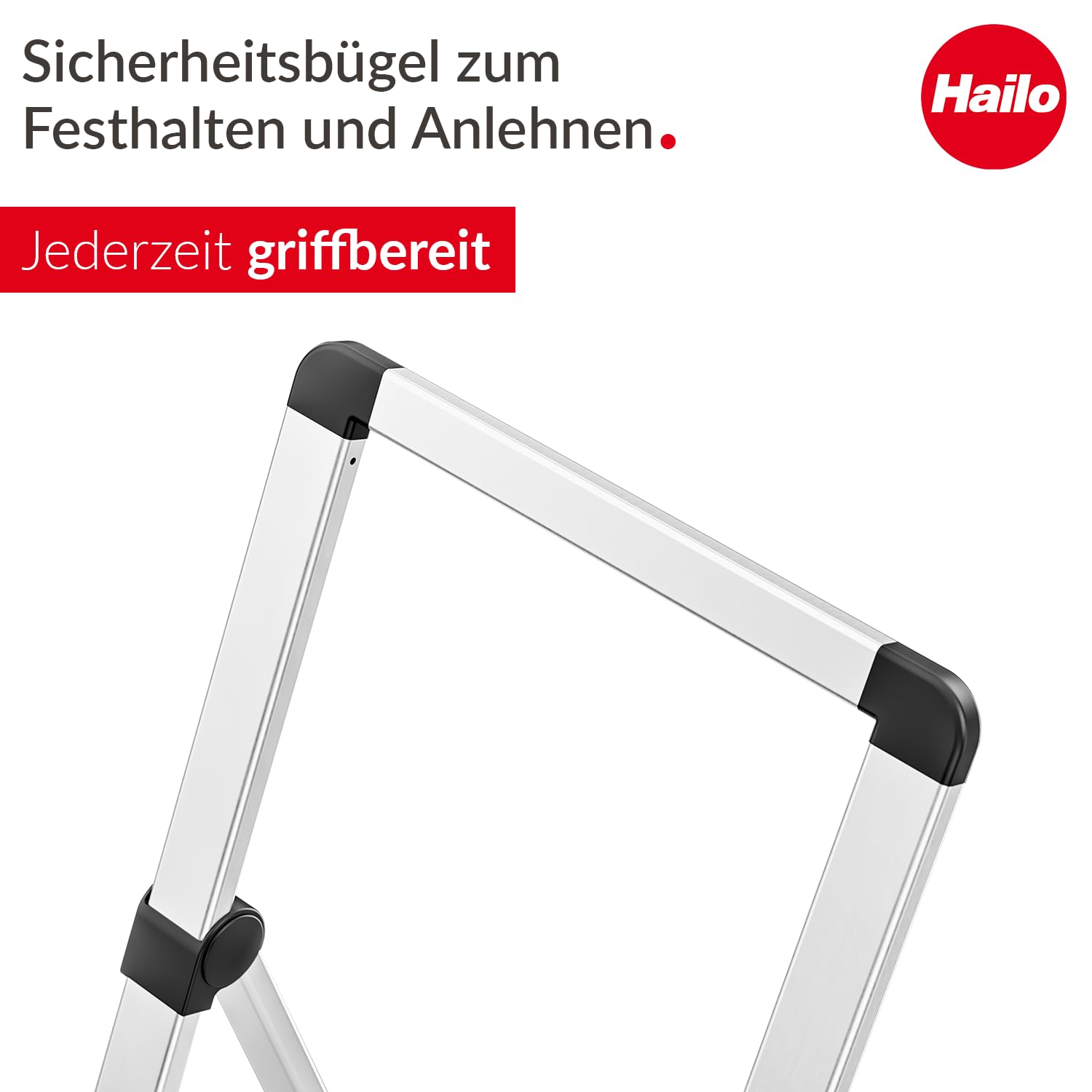 Selekta by Hailo | Alu-Sicherheits-Trittleiter | DK40 Basicline Design | Steighilfe 2 stufig