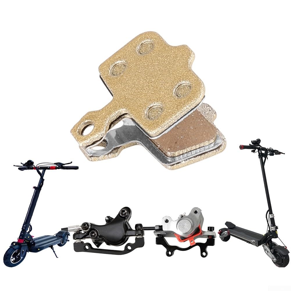 DAZZLEEX Bike Brake for PADS, 2 Pairs, Metal, Gold, Disc Brake for PADS For Zero 8X10X11X for VSETT 10+ for KUGOO G1 Electric Scooter for NUTT