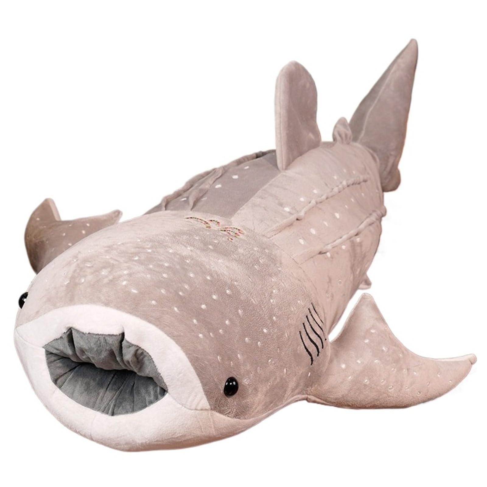 KUKUShining Whale Plush, Soft Cuddly Stuffed Animal Shark Throw Pillow Big Fish Doll Sea Creatures Plushie Toy Birthday Gift for Childrens(Grey,75cm/29.5in)
